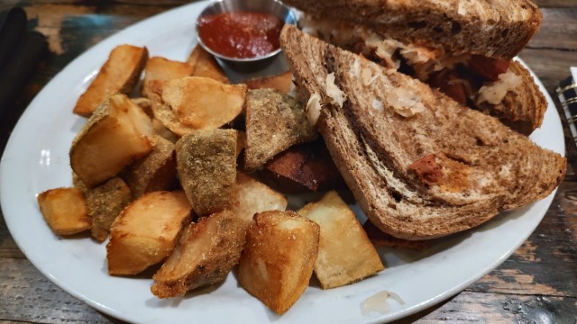 The Reuben's fries were decent, and I do love sauerkraut. This could be an alright choice if you need to find a palace to dine with a vegan. I'm not saying you will love it or anything.
(Austin Petak / The Daily Record)