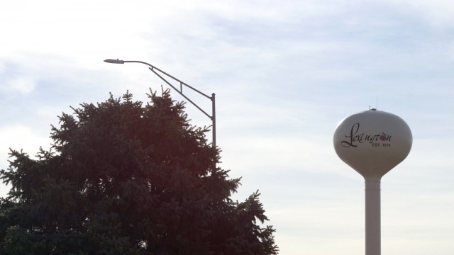 A Lexington water tower on Dec. 9, 2025.
(Juan Salinas II / Nebraska Examiner)
