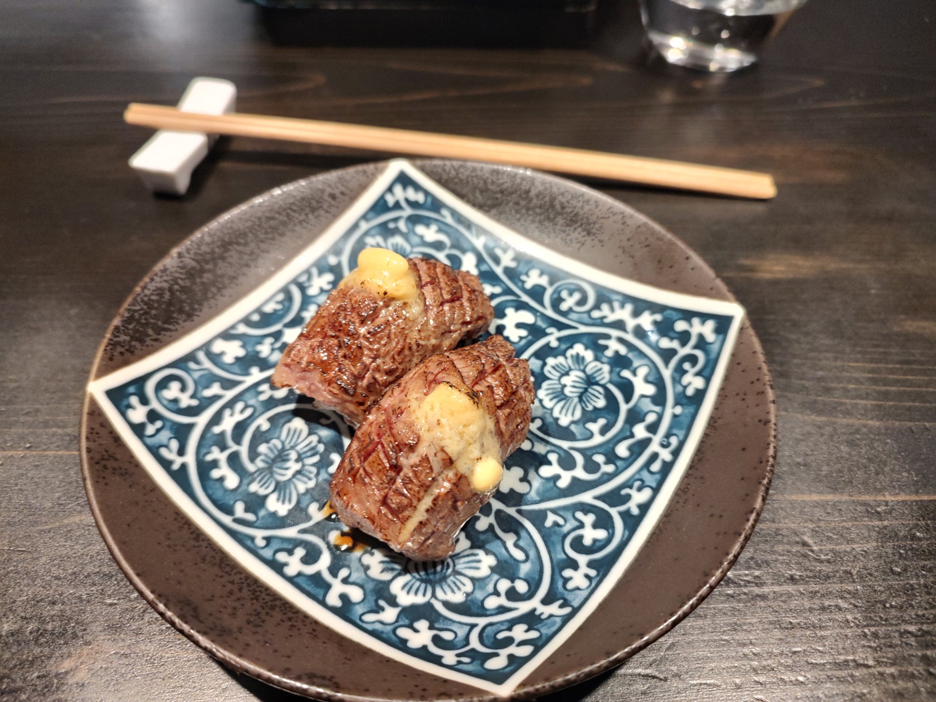 The Aburi Wagyu, one is much more lean than the other, but both were brilliant.<br />(Austin Petak / The Daily Record)